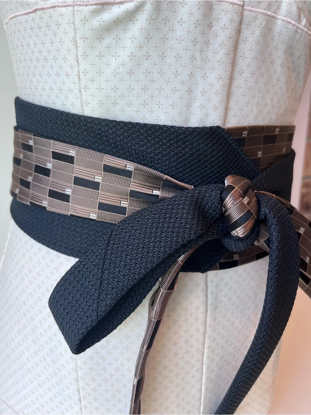 Upcycled Obi Belt Men’s Tie